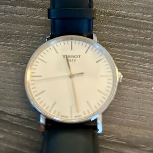 Tissot men watch with black band
